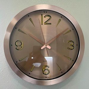 Rose gold clock